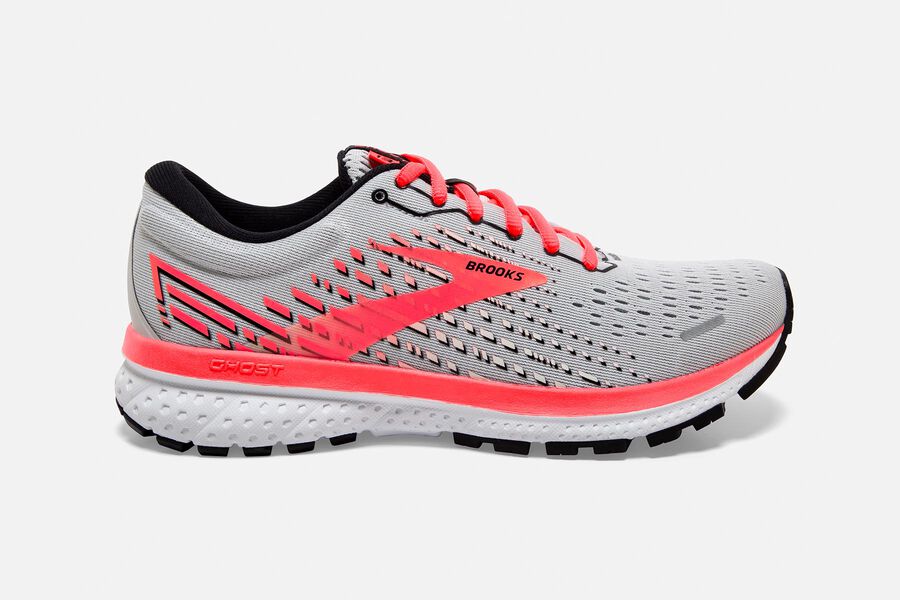 Brooks Women's Ghost 13 Road Running Shoes Grey/Coral/White MODC-06241